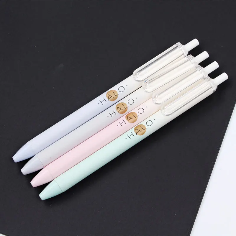 

2pcs/lot the color gradient New Simple 0.5mm Point Gel Pen can be pressed , Office School Supplies Stationery Kids Student