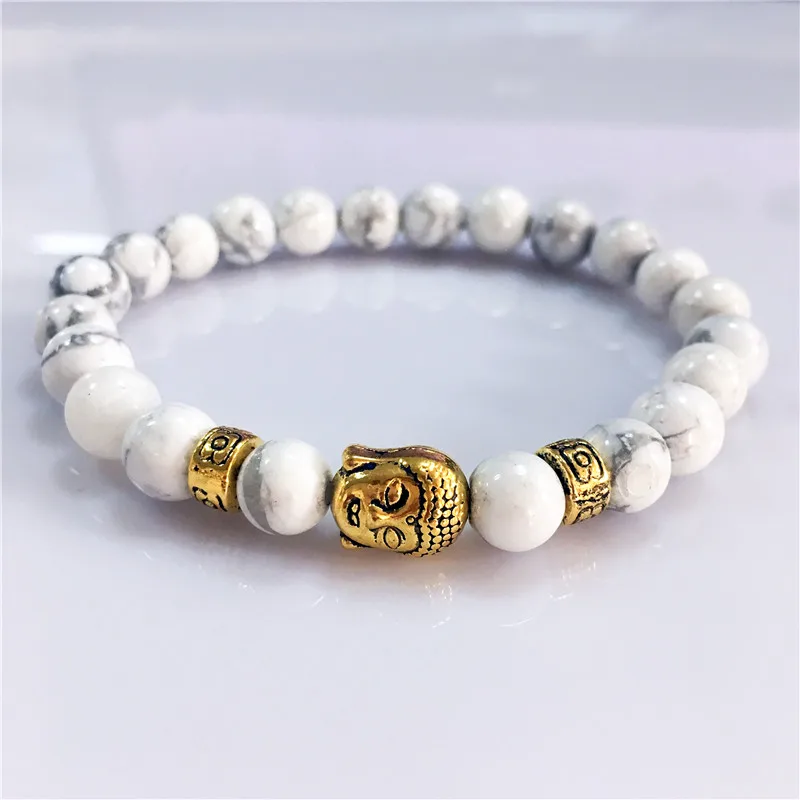 Auyikk Buddha Bracelet Beads Pulseira Masculina Men Jewelry Bracelets For Women Bileklik Elastic Bijoux Jonc Wristband Fashion Jewelry