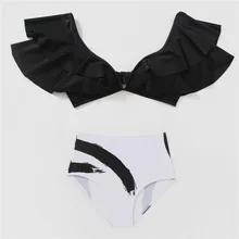 Сексуальный австралийский комплект бикини черный высокая талия Grace Advanced Ретро пуш-ап бразильский женский пляжный купальник купальники