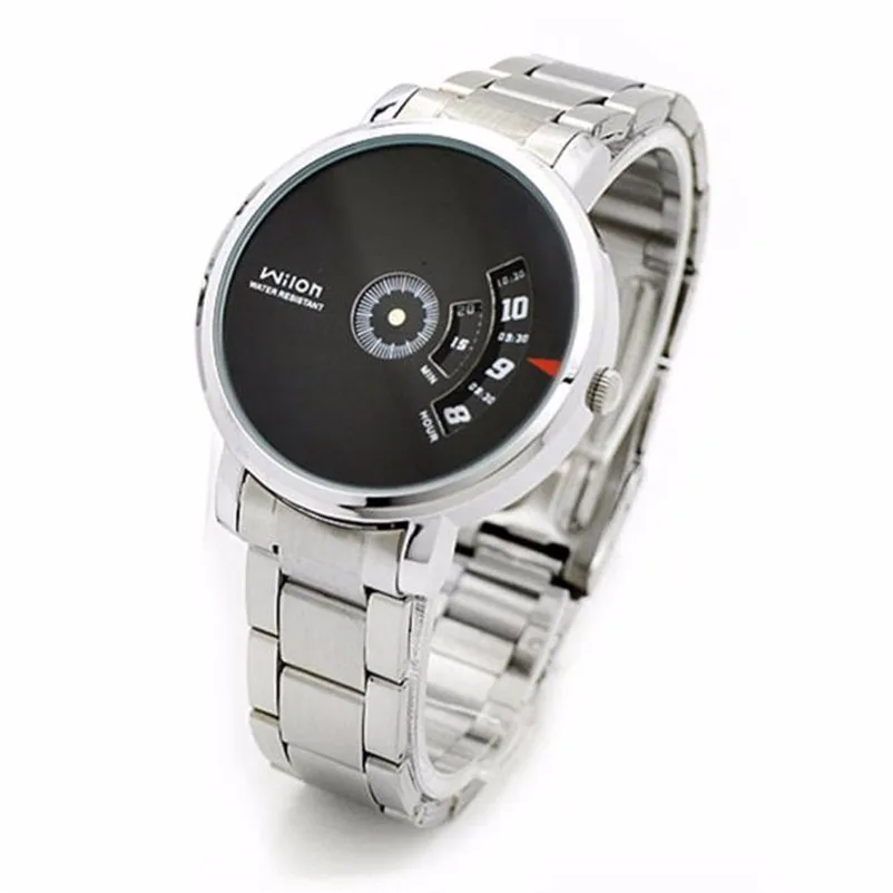 Men's watches quartz watch Fashion Creative Stainless Steel Men's Military Sport Analog Quartz Wrist Watch #2AP22 (6)