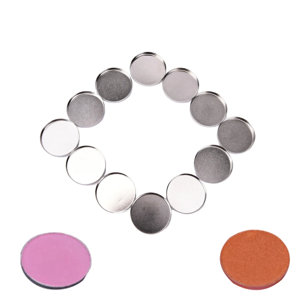 

12 pcs 26mm Makeup Cosmetic Empty Aluminum Palette Cases Pans For Eyeshadow DIY Eye Shadow Container Pans Makeup Tool