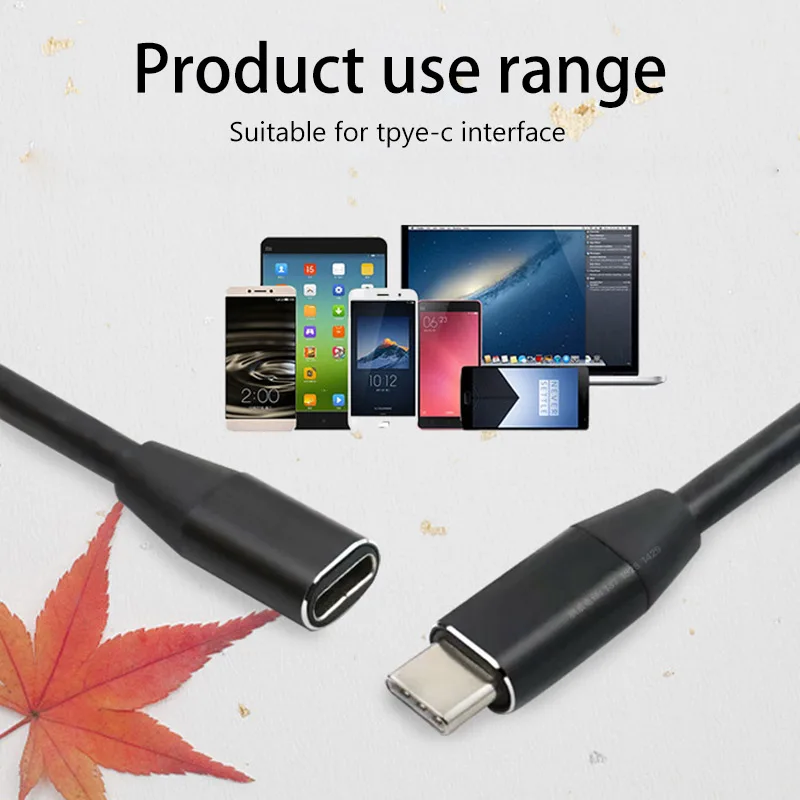 

1m USB 3.1 Cable Charging Adapter Type-C Extension Charging Cable USB Male To Female Connector Cord USB Extensi 2 Colors