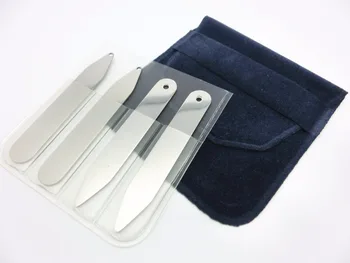 

SHANH ZUN Luxury-Blue-case-with-4-stainless-steel-shirt-collar-stiffeners-stays 2.5"