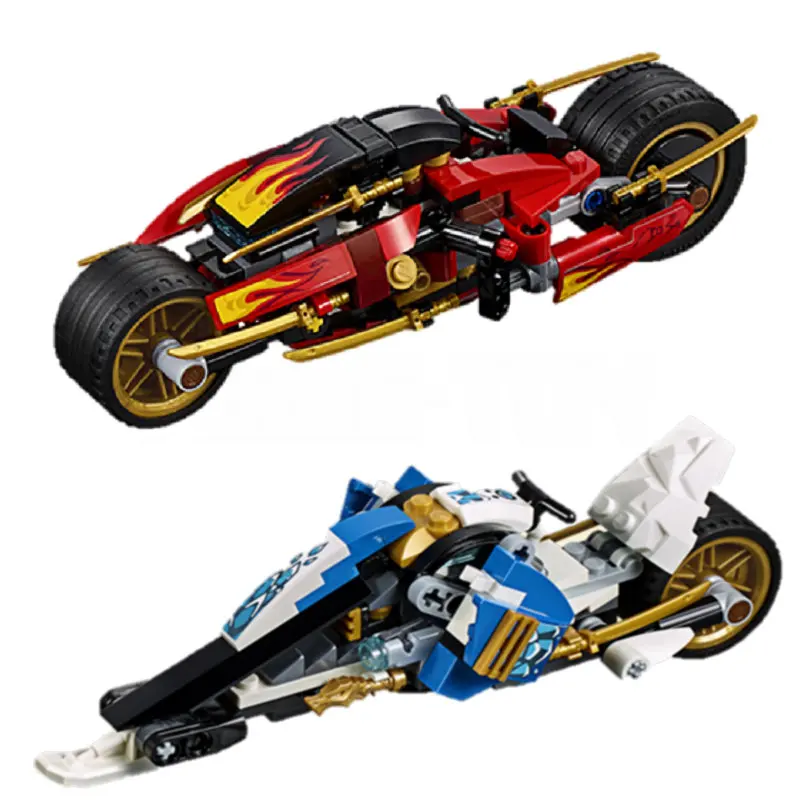 

NINJA 2019 Kai's Blade Cycle and Zane's Snowmobile Figures Model Building Blocks Compatible LegoINGly Ninjagoes Toys