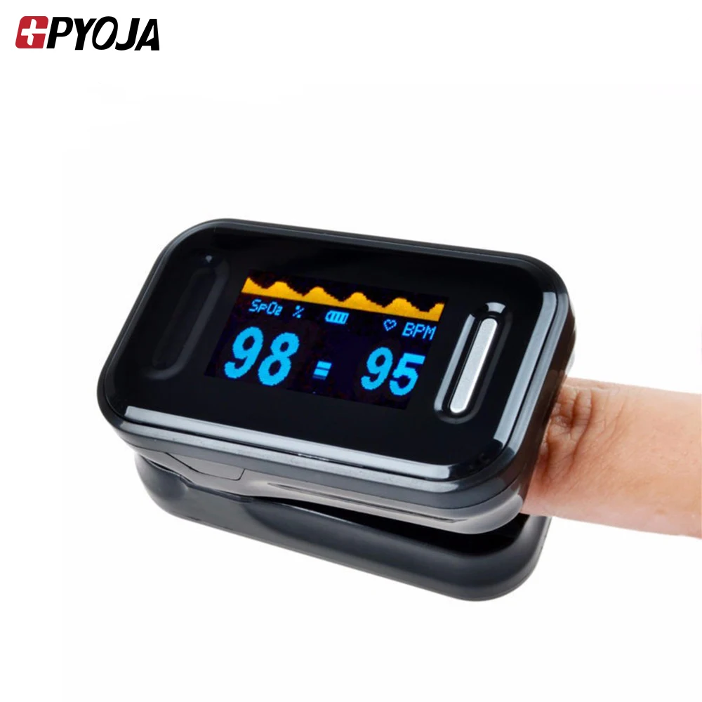 

GPYOJA Instant Read Digital Pulse Oximeter Oxygen Sensor and Pulse Rate Monitor with Carry Case and Lanyard CE FDA Approved