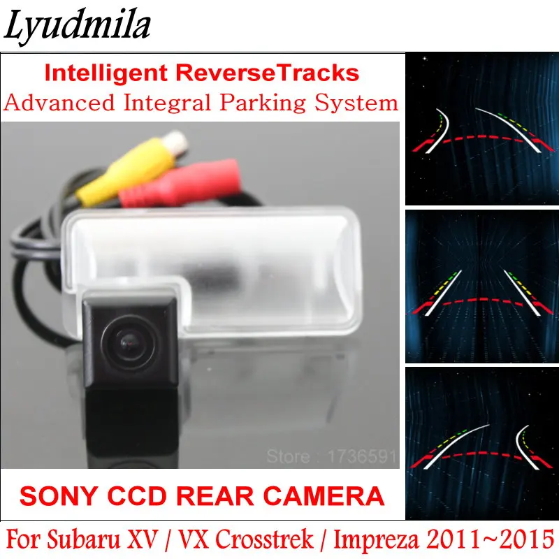 Lyudmila Car Trajectory Rear View Camera FOR Subaru XV / VX Crosstrek / Impreza Reverse Camera Intelligent Dynamic Parking Line