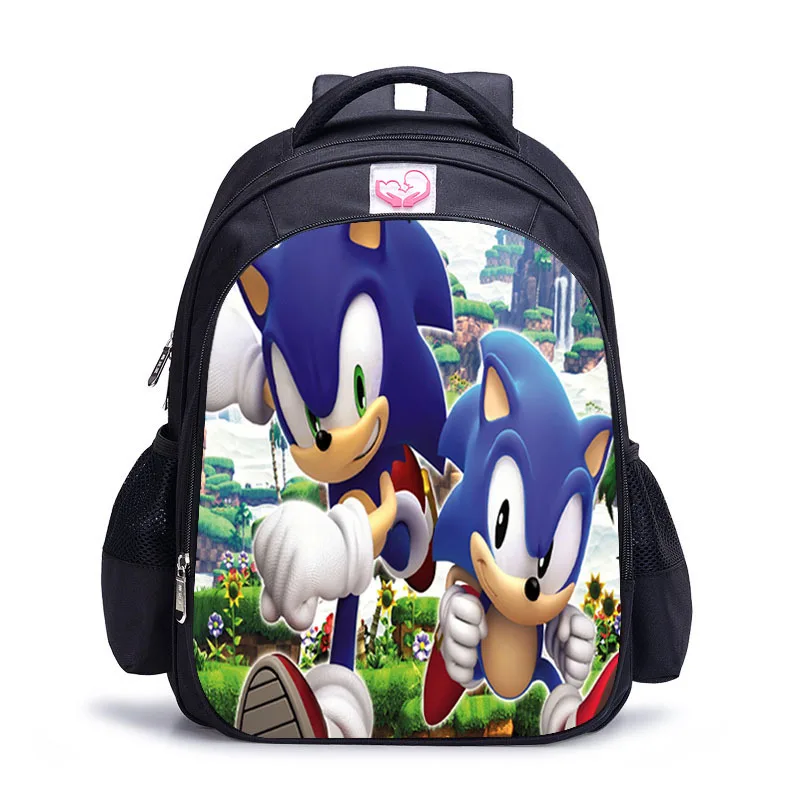 16 дюймов Mario Sonic Boom Hedgehogs детские школьные сумки ортопедический рюкзак детский школьный рюкзак для мальчиков Mochila Infantil сумки с рисунком - Цвет: Sonic 12