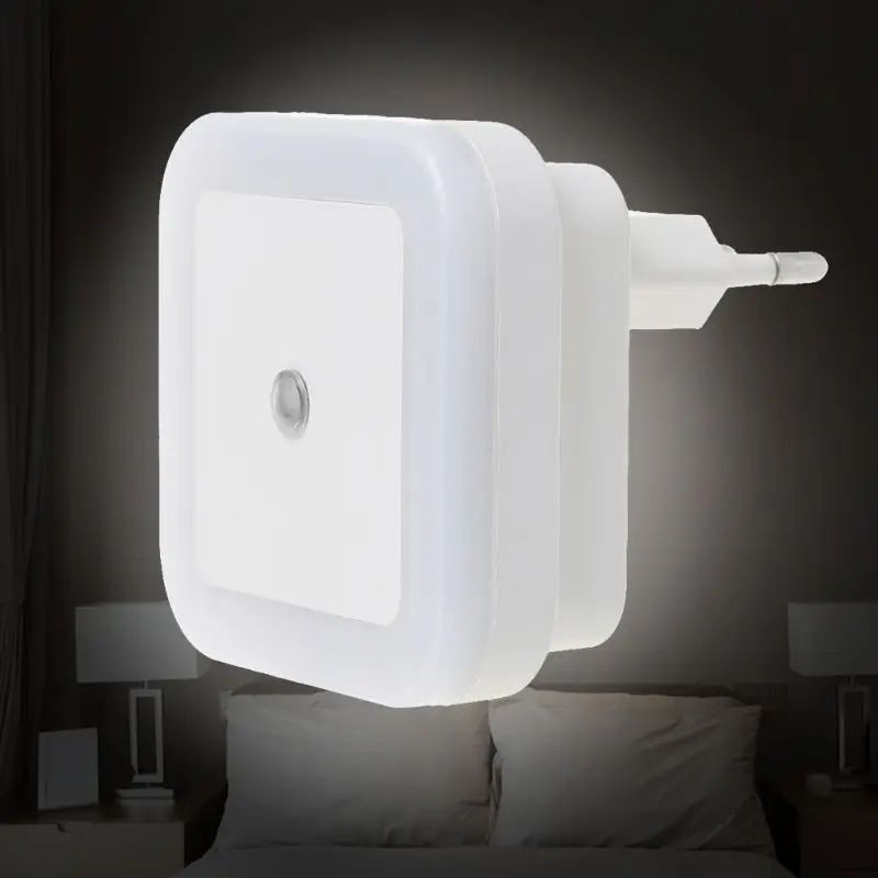 

4Pcs LED Night Lamp Automatical Light Sensor EU Plug Warm Bedroom Hallway Supply