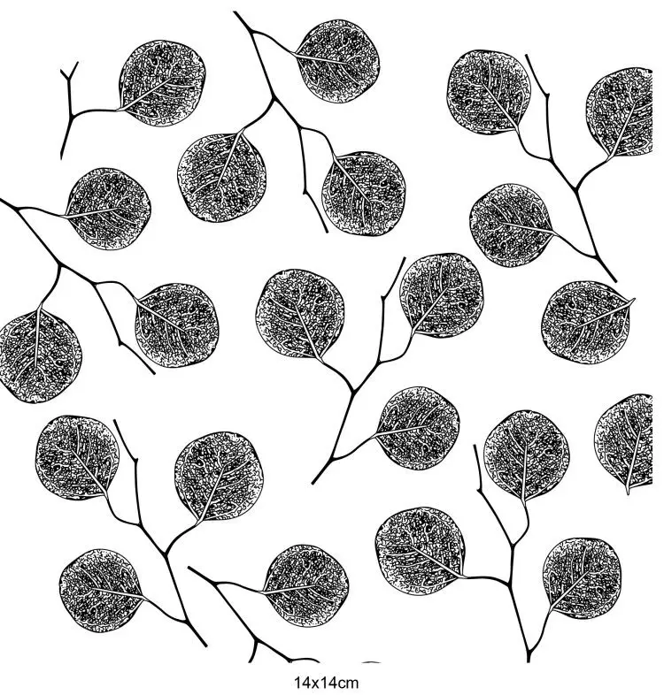 

CLEAR STAMPS Background leaves DIY Scrapbook Card album paper craft silicon rubber roller transparent stamps T83