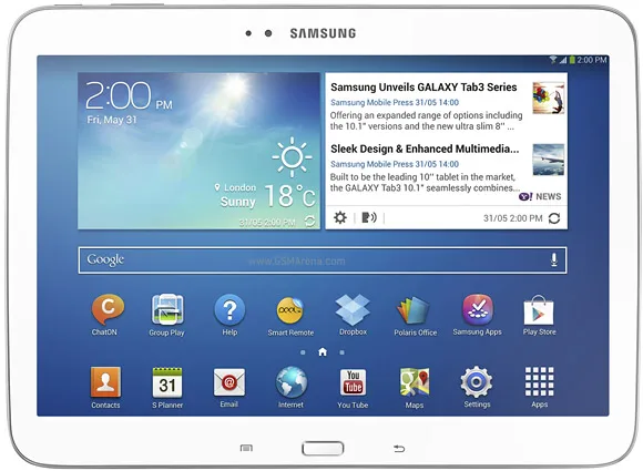 Samsung Galaxy Tab 3 10,1 дюймов P5220 4G + WI-FI Tablet PC 1 ГБ Оперативная память 16 ГБ Встроенная память Dual-core 6800 мАч 3.15MP планшет с камерой на ОС андроид