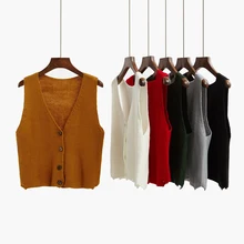 2016 spring and autumn cardigan short design sweater vest outerwear loose sleeveless sweater vest thin female spring and autumn 2016 spring and autumn cardigan short design sweater vest outerwear loose sleeveless sweater vest thin female spring and autumn
