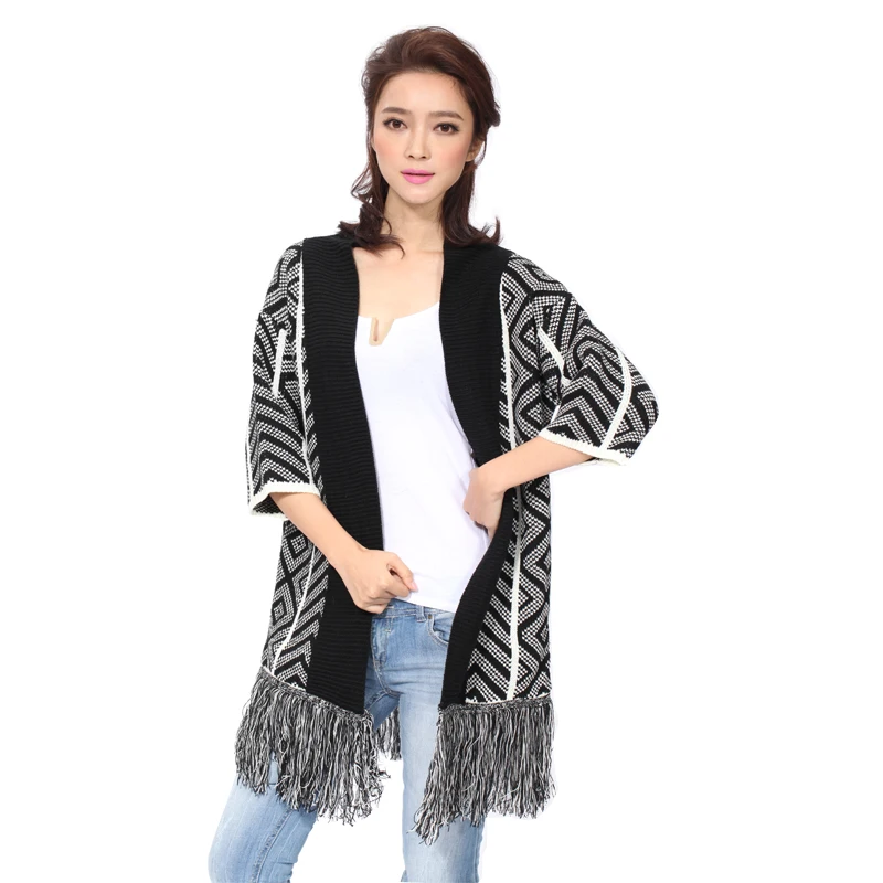 tassel cardigan sweater