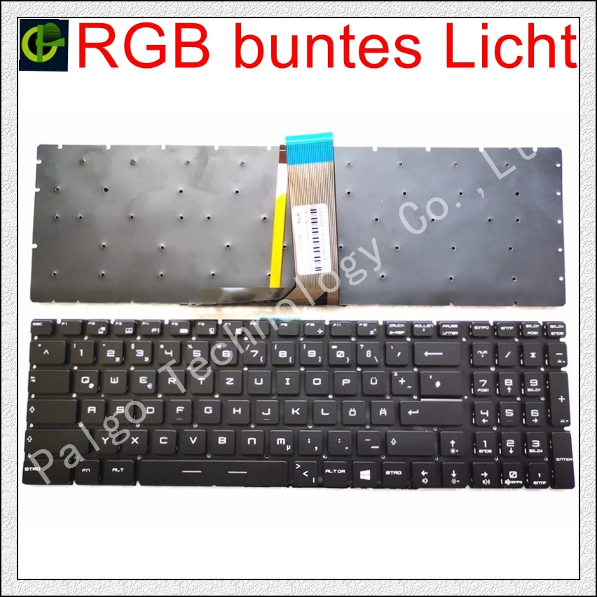 

Deutsch German RGB backlit colorful Keyboard for MSI GT62 GT72 GE62 GE72 GS60 GS70 GL62 GL72 GP62 GT72S CX62 GL63 GL73 GR DE