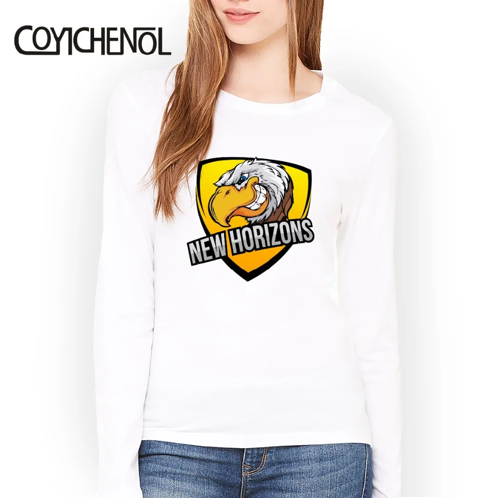 CSGO TERM customize Футболка с принтом женская с круглым вырезом Тонкая футболка с длинным рукавом модальный сплошной цвет Повседневная футболка