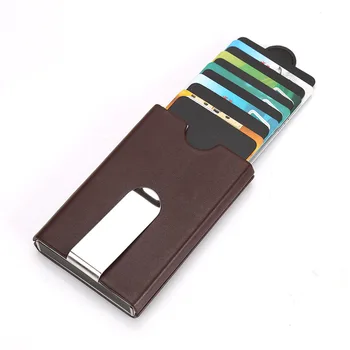 

Wholesale Men Card Holder Metal Credit Card Holder Aluminum Money Wallet With Blocking Card Holder Super Quality Card Case