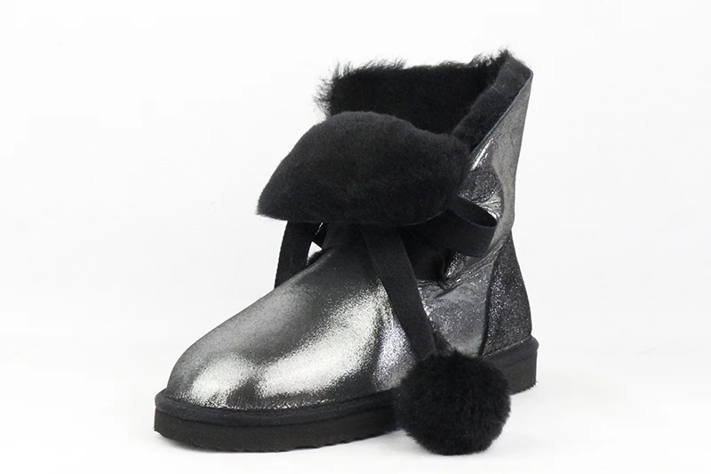 UVWP/модные женские зимние ботинки наивысшего качества; ботинки из натуральной овечьей кожи; натуральный мех; Шерсть; теплые зимние ботинки; женские ботинки