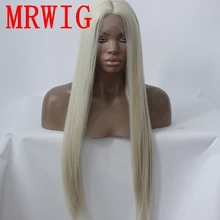 Cheap MRWIG long straight26in #613 middle part synthetic heat resistant fiber transparent lace synthetic fiber front lace wig Cheap MRWIG long straight26in #613 middle part synthetic heat resistant fiber transparent lace synthetic fiber front lace wig