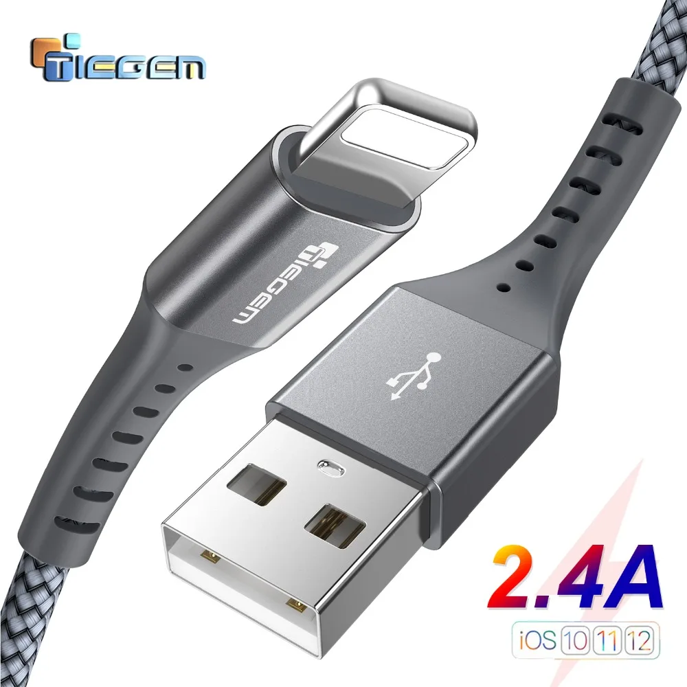 TIEGEM كابل يو اس بي ل فون X XS ماكس XR 8 7 6 5 6 ثانية S زائد كابل سريع كابل شحن المحمول الهاتف شاحن الحبل Usb كابل بيانات