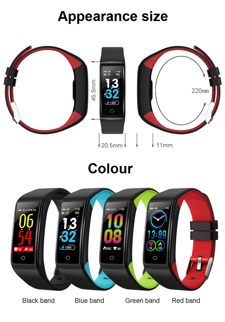 H3 Inteligente Pulseira pedômetro Monitor De Freqüência