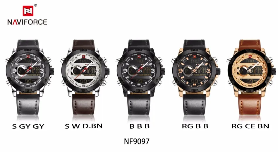 NAVIFORCE, роскошные брендовые часы, мужские спортивные военные мужские часы, кварцевые часы, повседневные водонепроницаемые наручные часы, Relogio Masculino 9097