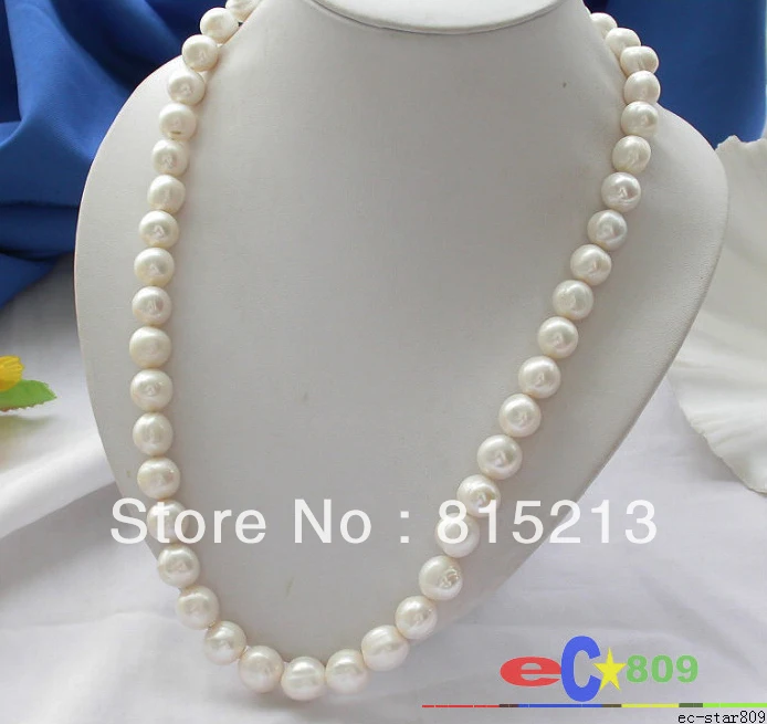 

ddh001216 14MM WHITE ROUND FRESHWATER CULTURED PEARL NECKLACE 925SC