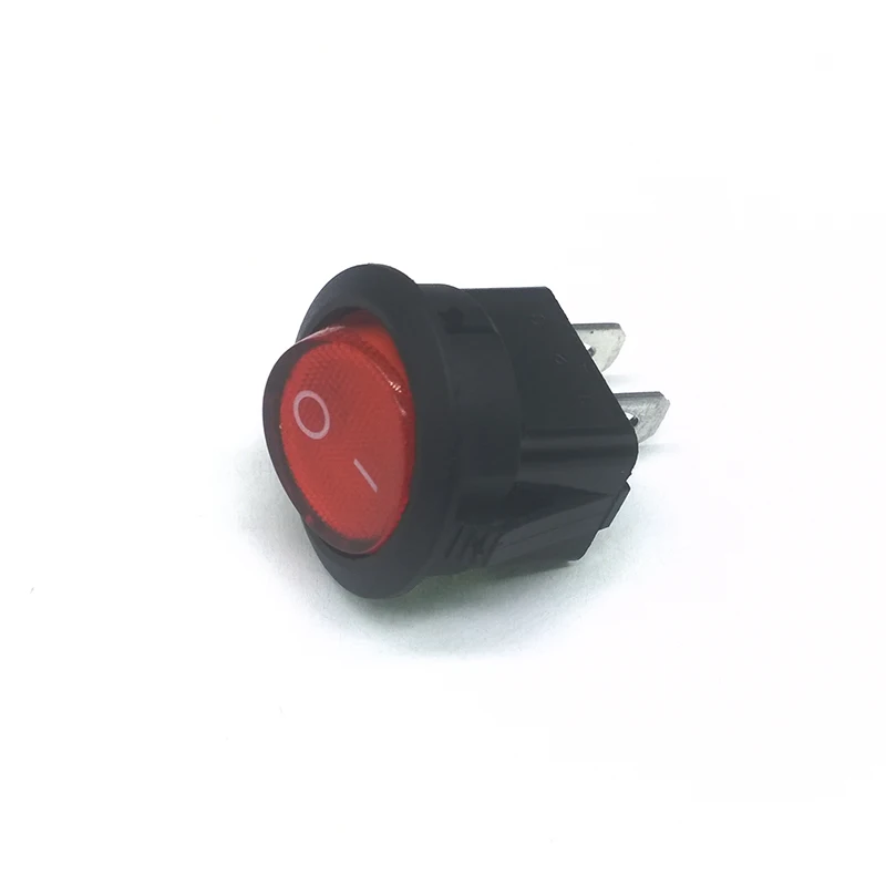10 шт./лот KCD102 23 мм круглая кнопка SPST 2PIN защелкивающаяся положение ВКЛ./ВЫКЛ.