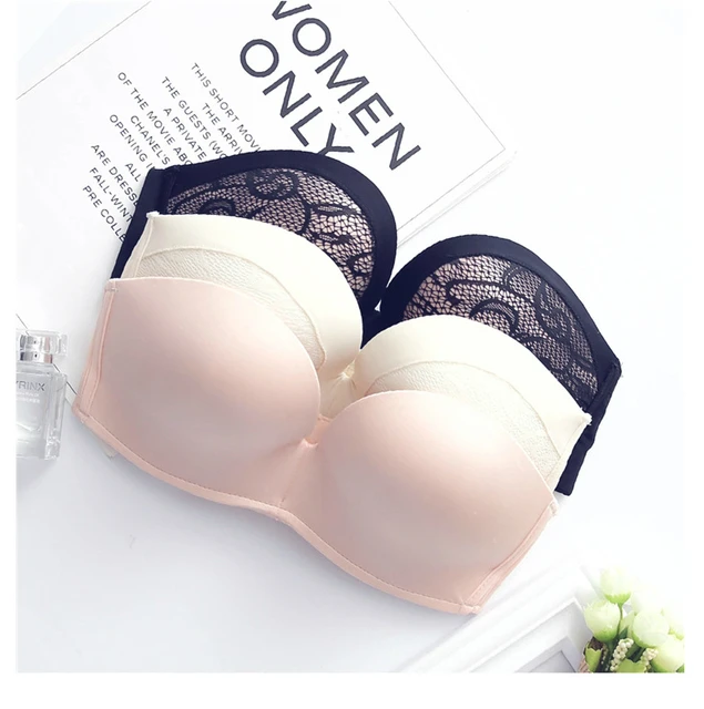 Sexy Embroidery Lace Bras Push Up Half Cup Bra For Women Wedding Dresses  Silicone Invisible Underwear Seamless Strapless White Pink Wholesale From  Herish, $4.47