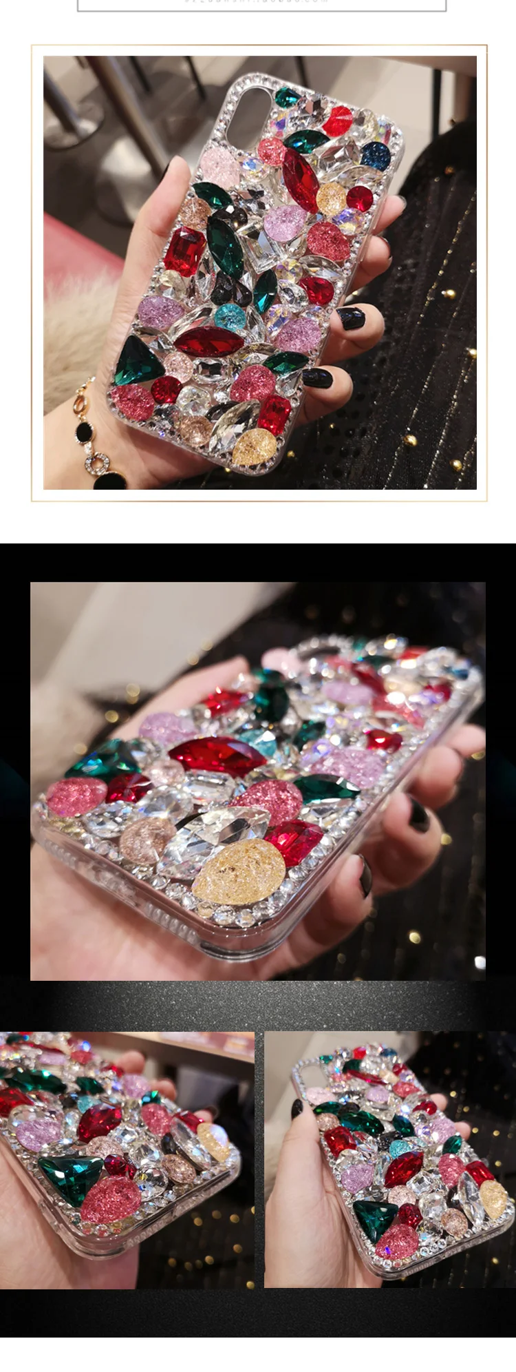 Для iphone XS max девушка сеточка трещин разноцветный кристалл Диамант мягкий чехол для iphone XR X 6 S 6SP 7 7 P 8 плюс роскошный Bling Подарочный чехол