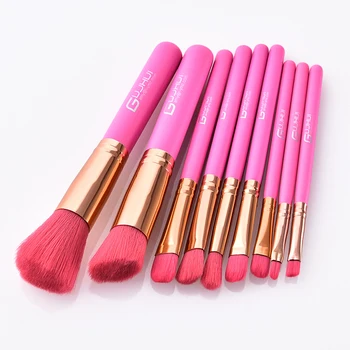 

9pcs Foundation Makeup brushes Beauty Tools Scattered brush Eye shadow brush Pink wooden handle Makeup brush set