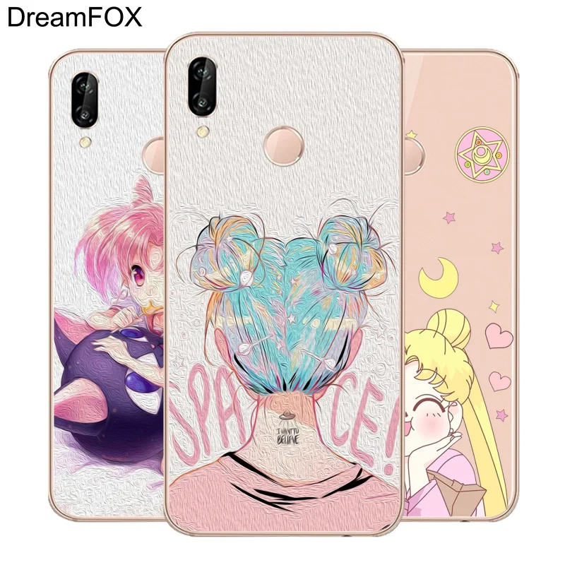 DREAMFOX M185 мультяшный сейлор мун мягкий тпу силиконовый чехол для huawei Honor 6A 6C 6X 7C 7X8 Lite