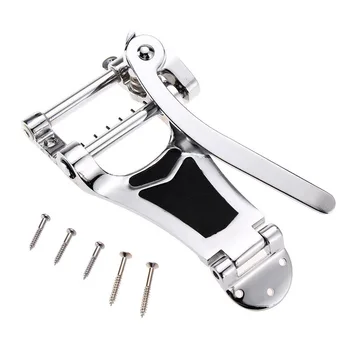 

Guitar Vibrato Tremolo Bridge Tailpiece For LP Actop Chrome Hollowbody