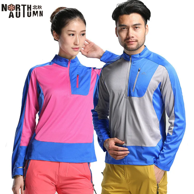 

Outdoor Women's Hiking T-shirt Long Sleeve Quick Dry Climbing T-shirt Men's Sport T-shirt Fishing Clothing Men Sportswear Couple
