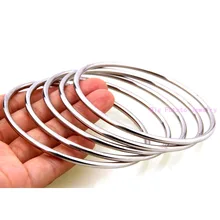 Заводская цена 3 мм 5 шт. серебристый 316L Нержавеющая сталь Очаровательная Для женщин женское Подарок Браслет аксессуар 68 мм внутренняя топ Лидер продаж 63 г