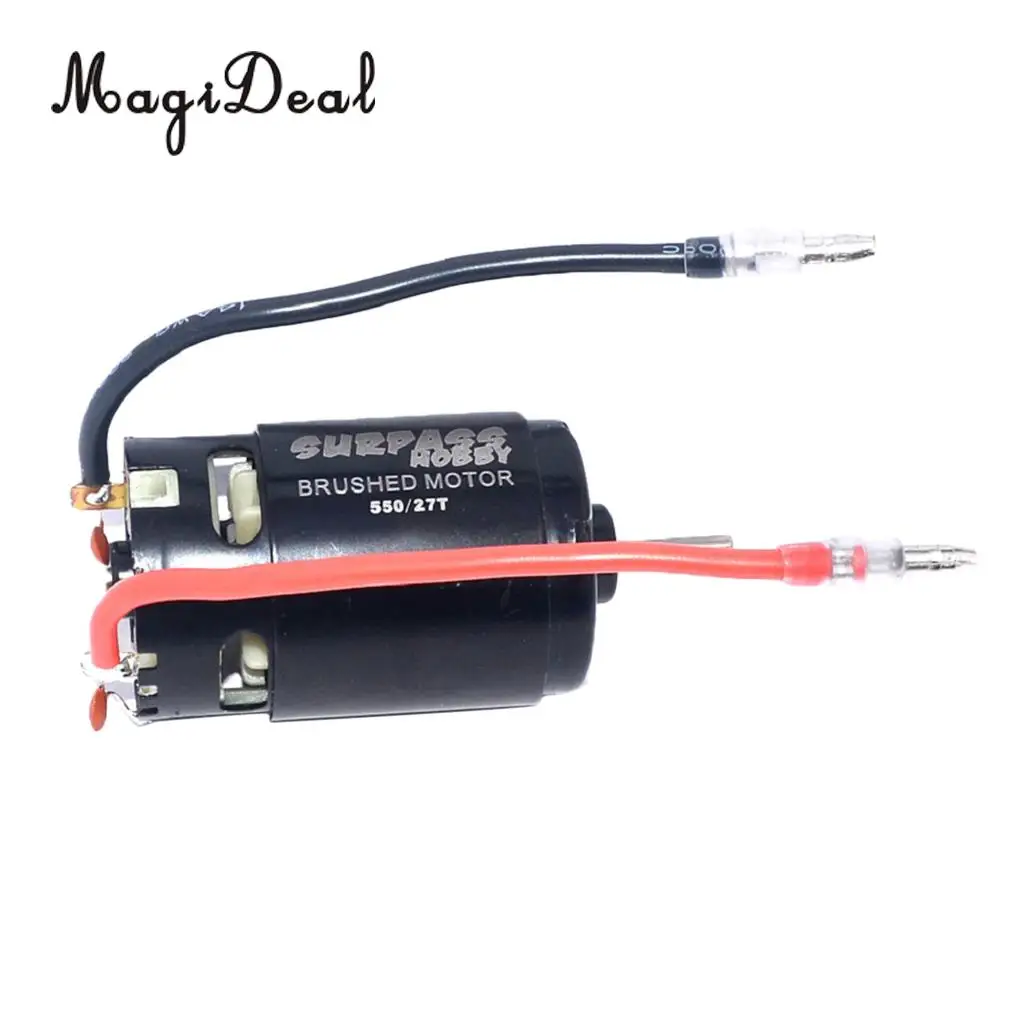 MagiDeal 550 Brushed Electric Motor with Fan for HSP HPI FS Kyosho Traxxas Yokomo WLtoys 1/10 RC Crawler Car