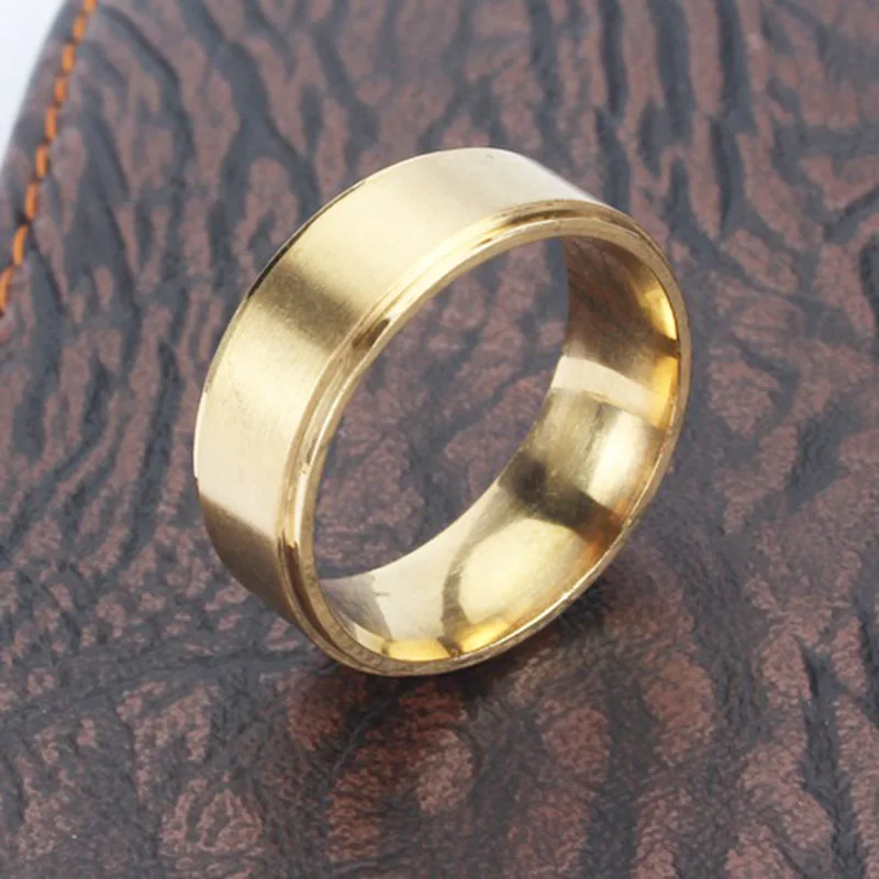 Golden Silvery Carbide Tungsten Engagement Ring 1PC 2018 New Arrival Black Rose Golden Wide Dull Polish Allergy Free Beautiful
