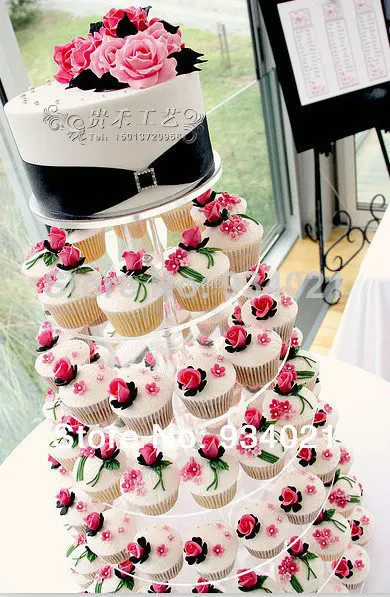 Hot Shopping Free Selling 7 Tier Acrylic Wedding Cake Stand Clear