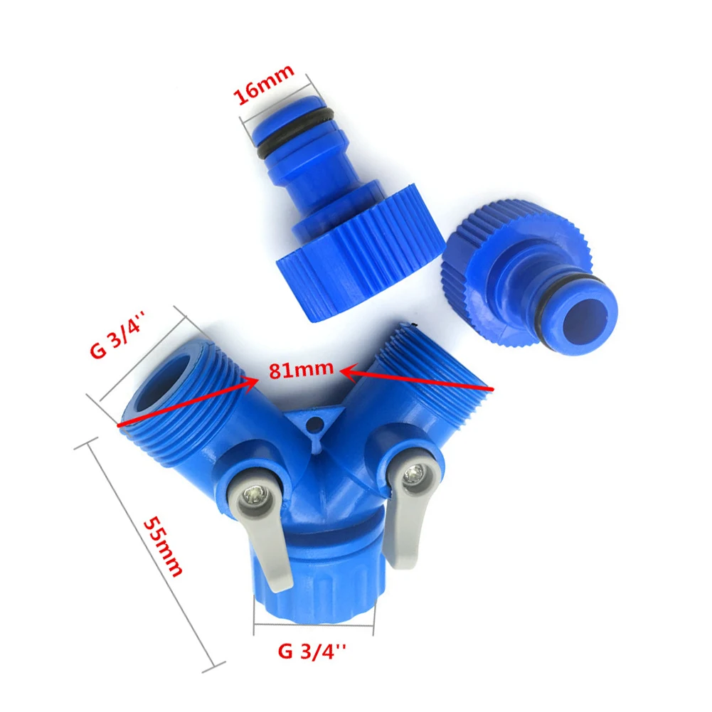 Пластиковый водопроводный кран-делитель Y Форма воды спринклер 3/" кран в 1/2" диаметр розетки Калибр быстрый разъем садовая вода Спринклер