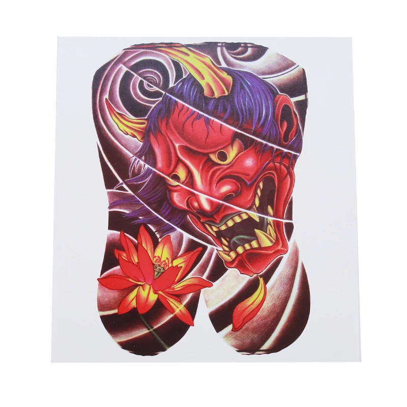 

Gothic Tattoo Stickers Waterproof Multi-color Bright Tattoo Durable Chest Back Anti-sweat Cool Arm Tattoo Stickers