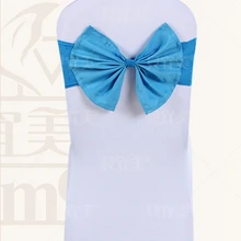 Бирюзовый цвет стул створки бабочка стиль галстук-бабочка лайкра пояс украшение для свадебного банкета стулья спандекс пояс