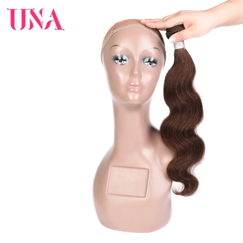  UNA Brazilian Hair Bundles 1 Piece #4 Brazilian Body Wave Remy Hair Weft Human Hair Weave Bundles 1