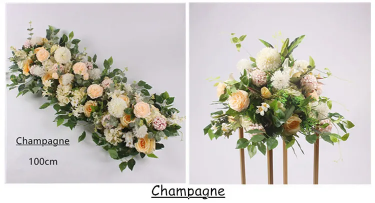 Подгонка 1 м пион искусственный ряд цветов arranment центральные+ 40 см Шелковый цветочный шар Декор для свадебной арки стола цветок стены