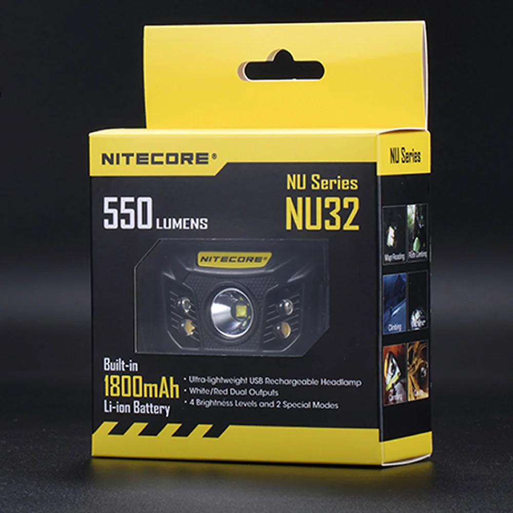 NITECORE NU32 белый+ красный светильник CREE XP-G3 S3 светодиодный перезаряжаемый встроенный аккумулятор налобный фонарь CRI для наружного кемпинга поиск 3 цвета