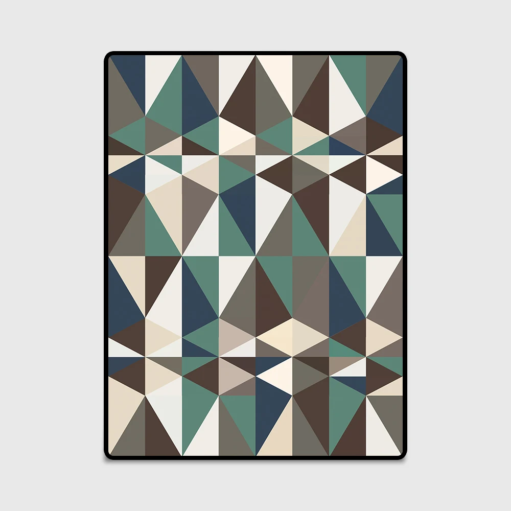 Modern Fashion Nordic Geometric Dark Green Black White