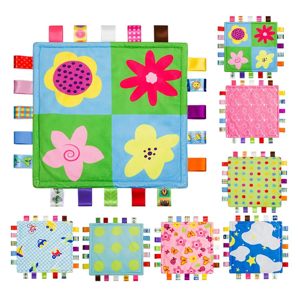 

Baby Soothing Towel Mouth-Touchable Plush Hand Grasping Cloth Super Soft Baby Emotional Comfort Toy