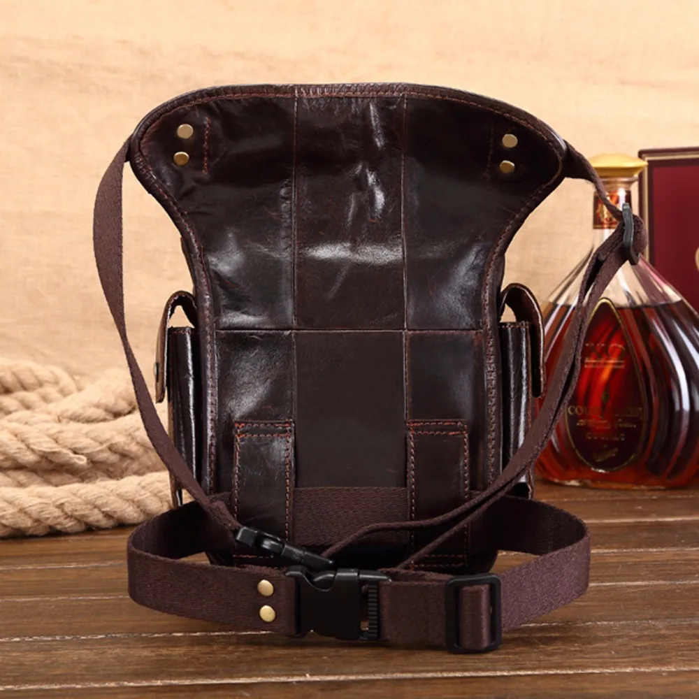 Высококачественная Мужская сумка на плечо из воловьей кожи с масляным воском, сумка-почтальонка милая сумка на пояс из натуральной кожи для езды на мотоцикле, поясная сумка