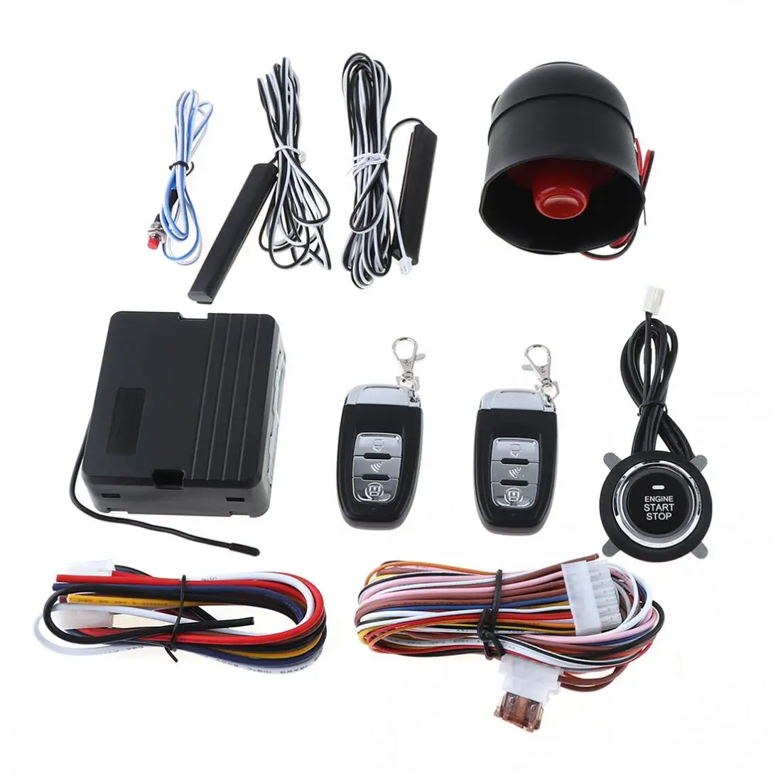 

PKE Auto Car Alarm Start Stop Engine System RFID Central Lock Keyless Entry system Starter Anti-theft Engine Start Stop button