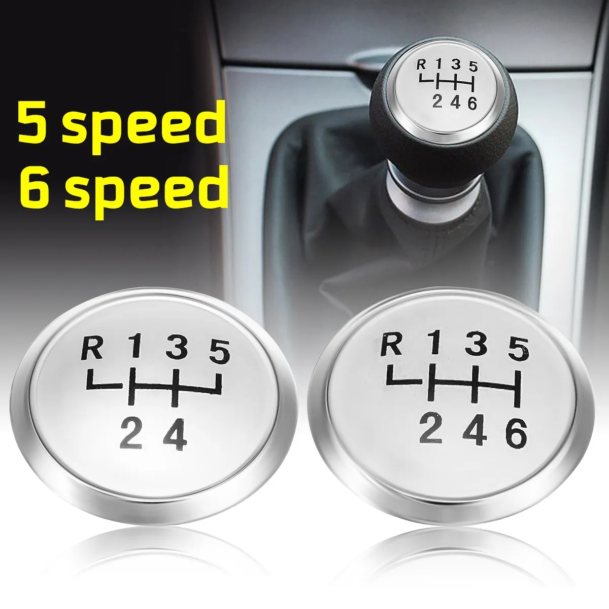 

5 Speed 6 Speed Car Gear Shift Knob Cover Emblem Badge Cap For VW Transporter T5 T5.1 Replacement