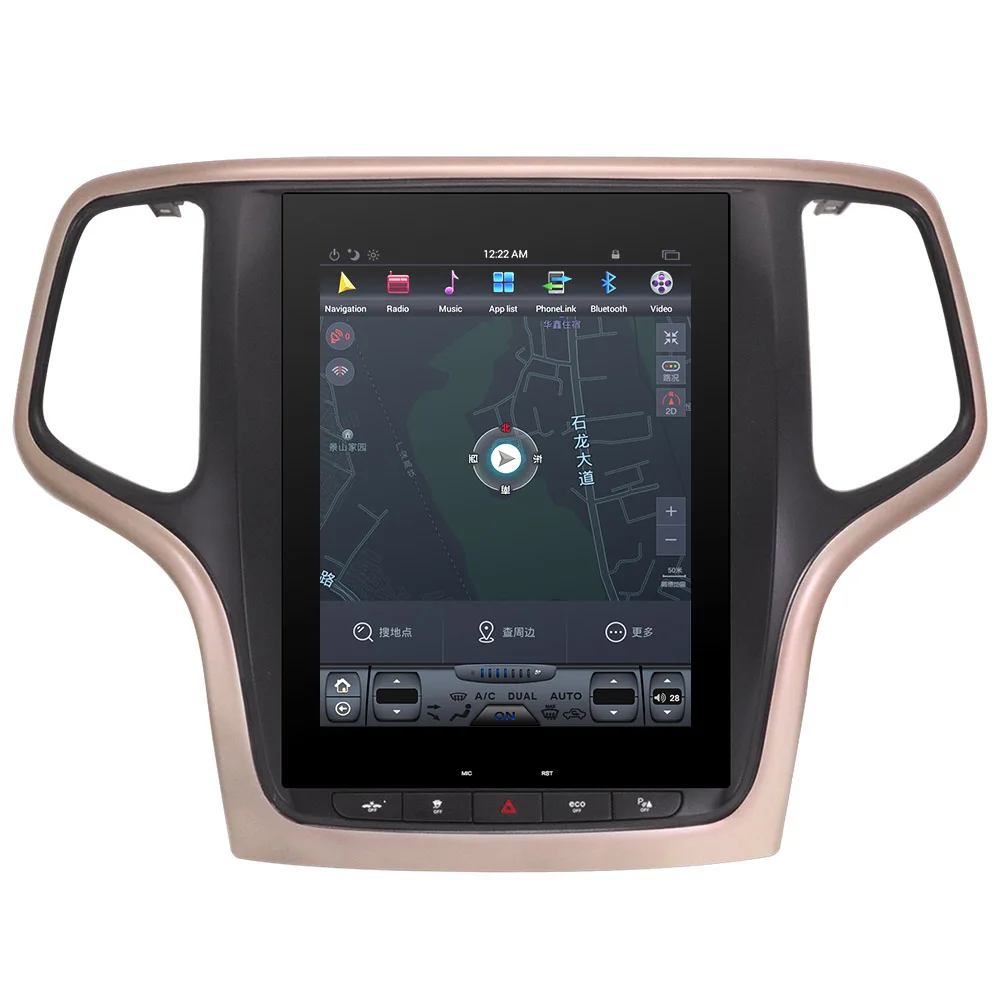 ZWNVA Тесла Стиль ips плюс Экран Android 7,1 автомобиль без DVD плеер gps навигации для JEEP Grand Cherokee