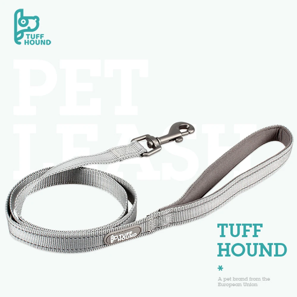 Tuff Hound высокопрочный поводок для домашних животных модная прочная собачья цепь светоотражающий материал нейлоновая веревка гиена