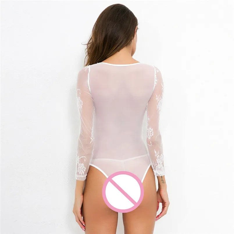 New Fashion Women Summer One-piece Sexy Teddy Baby-doll Lace Lingerie Nightwear Bodysuit Jumpsuit Boho Lace Lady Bodysuits #4R08 (10)